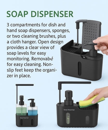 4-in-1 Soap Dispenser & Sink Organizer